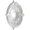 Ekena Millwork Attica PVC Medallion (Canopies up to 6 3/4"), 19"OD x 3 1/2"ID x 1"P, Universal Metallic Pearl Mist CMP19ATEPE - alternate 2